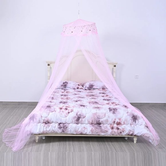 NIP Girls Pink Mosquito Bed Canopy 98.42 inches (Length) x 23.62 inches (Width) - Picture 3 of 6